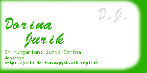 dorina jurik business card